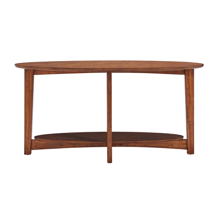 Alaterre Furniture Monterey 60"L Console/Media Mid-Century Modern Wood Table, Warm Chestnut ANMT1070